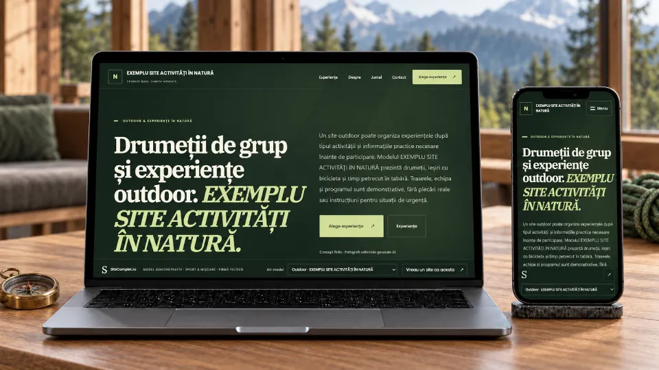 Site outdoor într-un birou montan